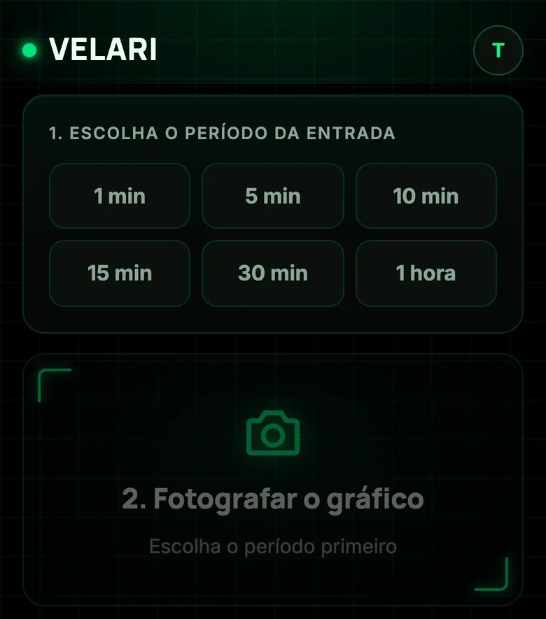 Tela inicial do Velari